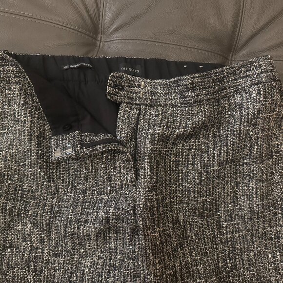 Talbots Hampshire Ankle Pants - Black Sequin Tweed - Picture 9 of 12